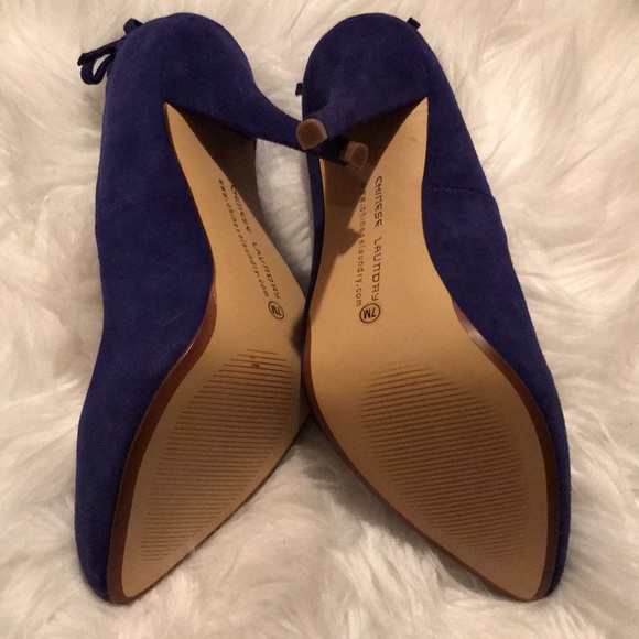 Blue purple suede heel - Picture 6 of 6